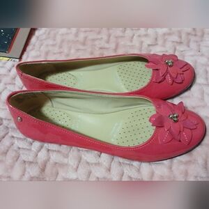 Leather Patent Pink Ballerina Shoes Rockport Size 7